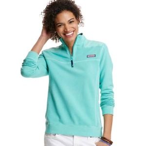 Vineyard Vines teal button pullover sweatshirt SIZE S